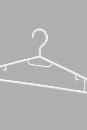 Soldes Lot de 10 cintres en plastique blanc